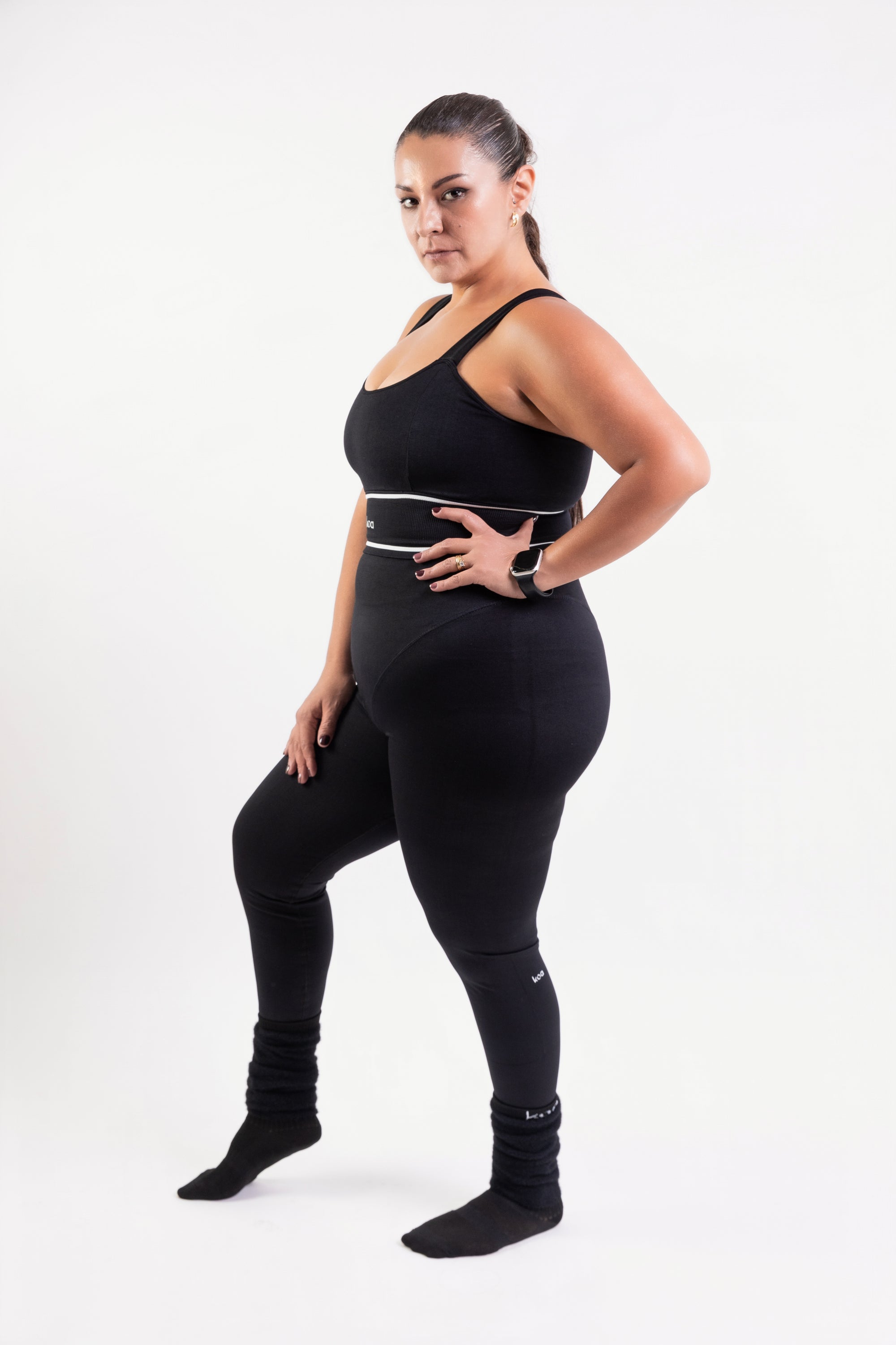 Set Compresivo V Panel CURVY Negro