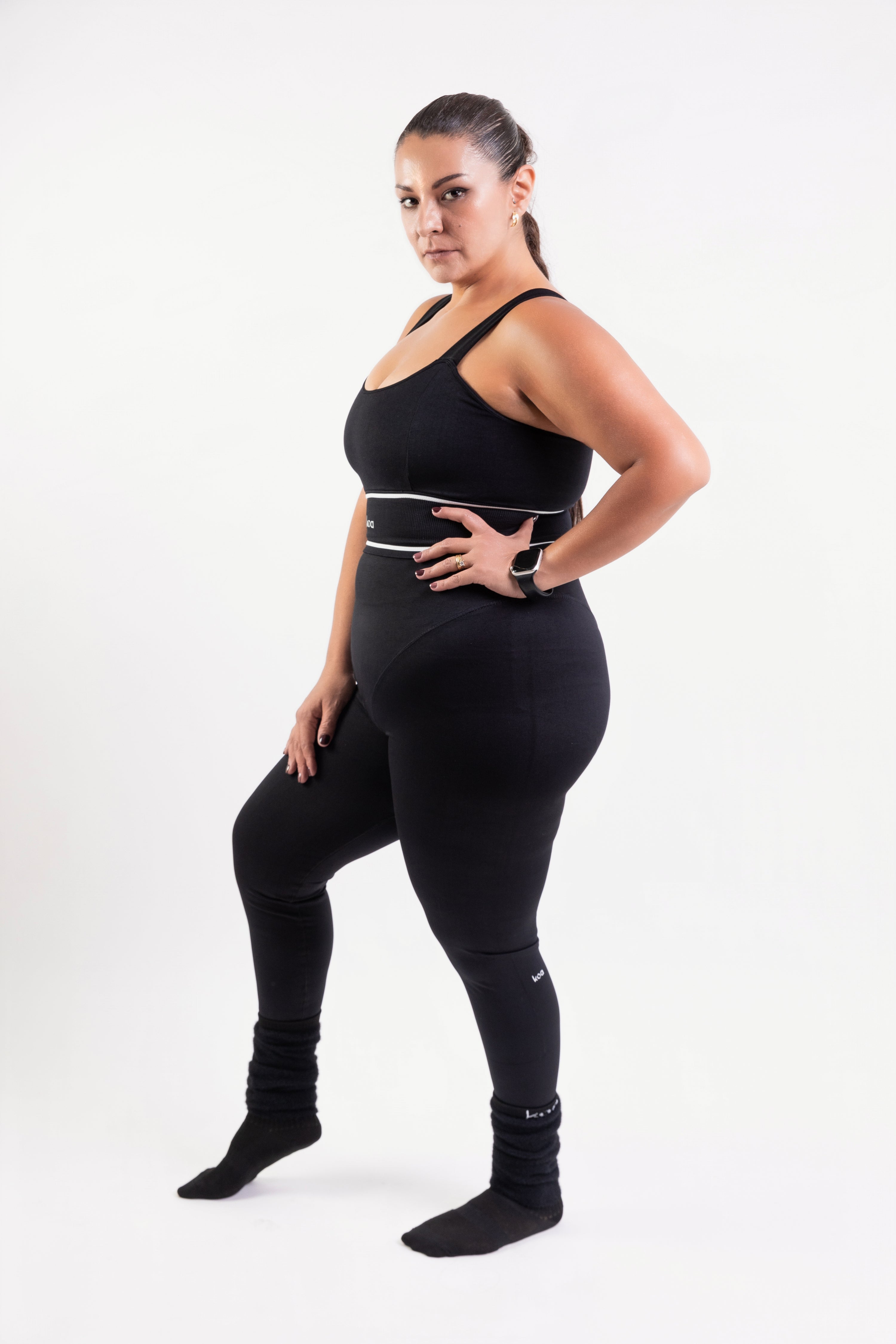 Set Compresivo V Panel CURVY Negro